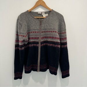 NORTHCREST Vintage Lambswool Sweater with Knit Pattern | Women’s l